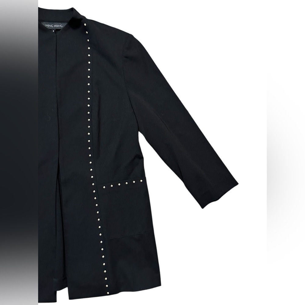 MING WANG SIZE S BLACK Gold Studded JACKET - Picture 3 of 5